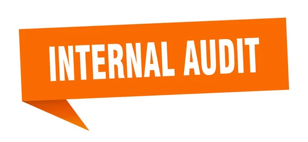 Internal Audit Banner Internal Audit Speech Bubble Internal Audit Sign — Stock Vector