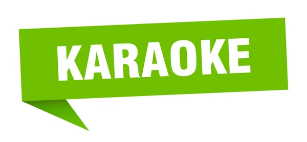 Baner Karaoke Bańka Mowy Karaoke Znak Karaoke — Wektor stockowy