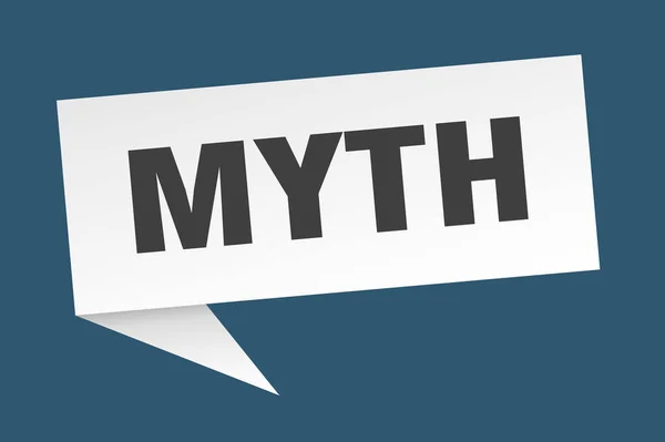 Mythe Spandoek Mythe Spraakzeepbel Mythe Teken — Stockvector