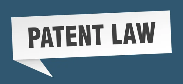 Знамя Патентного Права Пузырь Речи Патентного Права Патентное Право — стоковый вектор