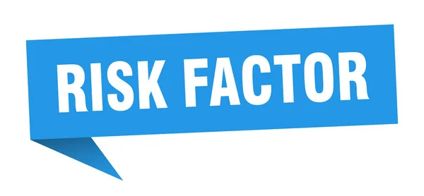 Risk Factor Banner Risk Factor Speech Bubble Risk Factor Sign — Stock Vector