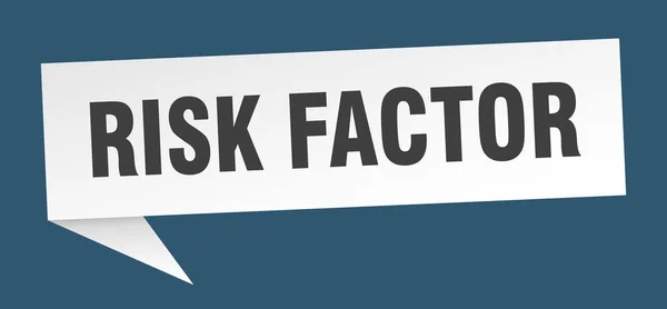 Risikofaktor Banner Risikofaktor Sprechblase Risikofaktorzeichen — Stockvektor