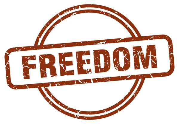 Freedom Grunge Stempel Freiheit Runde Jahrgangsmarke — Stockvektor