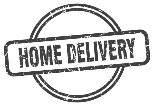 Home Delivery Grunge Stamp Home Delivery Vintage Stamp — Stock Vector