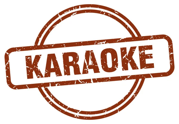 Znaczek Grunge Karaoke Karaoke Okrągły Vintage Pieczęć — Wektor stockowy