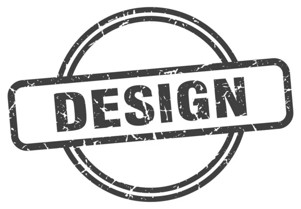 Timbro Grunge Design Disegno Rotondo Timbro Vintage — Vettoriale Stock