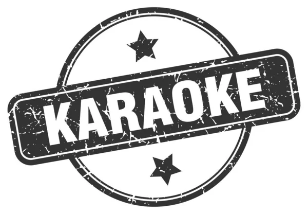 Sello Grunge Karaoke Karaoke Ronda Vintage Sello — Archivo Imágenes Vectoriales