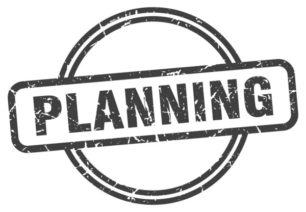 Planification Timbre Grunge Planification Ronde Timbre Vintage — Image vectorielle