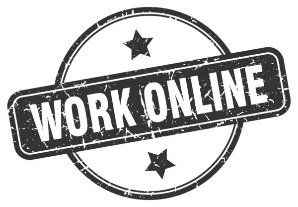 Bekerja Sebagai Tukang Stempel Online Stempel Vintage Online Kerja - Stok Vektor
