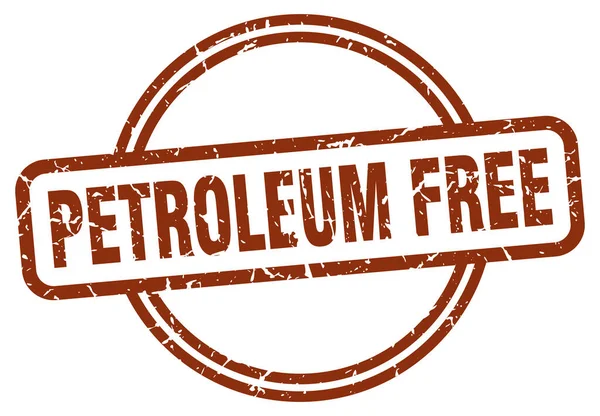 Petroleumfri Grunge Frimärke Petroleum Fri Rund Vintage Stämpel — Stock vektor
