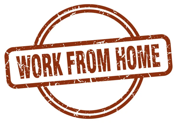 Εργασία Από Σπίτι Σφραγίδα Grunge Εργασία Από Σπίτι Γύρο Vintage — Διανυσματικό Αρχείο