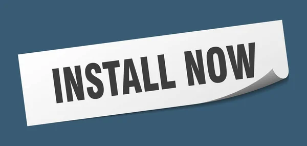 Install Now Sticker Install Now Square Isolated Sign Install Now — Stock Vector