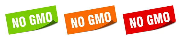 Sin Pegatina Gmo Ninguna Señal Gmo Cuadrado Aislado Sin Etiqueta — Vector de stock