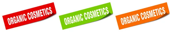 Aufkleber Für Bio Kosmetik Bio Kosmetik Quadratisch Isoliert Zeichen Bio — Stockvektor