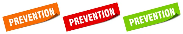 Pegatina Prevención Prevención Signo Cuadrado Aislado Etiqueta Prevención — Archivo Imágenes Vectoriales