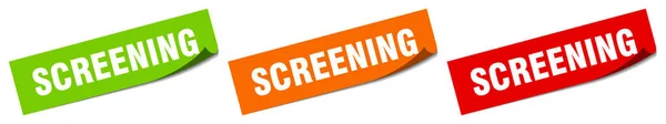 Screening Sticker Screening Square Isolated Sign Screening Label — Stock Vector
