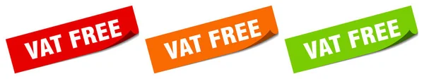 Наклейка Чана Бесплатный Квадратный Знак Vat Free Label — стоковый вектор