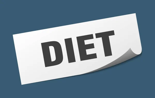 Pegatina Dieta Dieta Signo Cuadrado Aislado Etiqueta Dieta — Vector de stock
