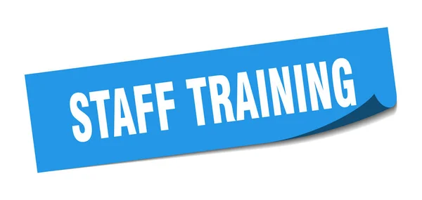 Naklejka Szkoleniowa Personelu Szkolenie Personelu Kwadratowy Znak Izolowany Etykieta Szkolenia — Wektor stockowy