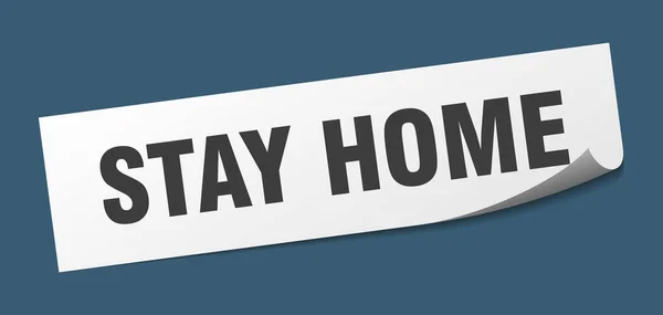 Stay Home Sticker Stay Home Square Isolated Sign Stay Home — Stock Vector