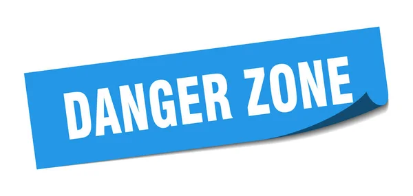 Danger Zone Sticker Danger Zone Square Isolated Sign Danger Zone — Stock Vector