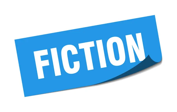 Autocollant Fiction Fiction Carré Isolé Signe Label Fiction — Image vectorielle