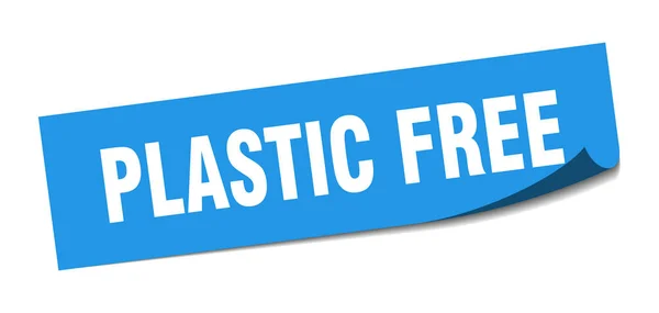 Пластиковая Наклейка Пластиковый Свободный Квадратный Изолированный Знак Пластиковая Этикетка — стоковый вектор