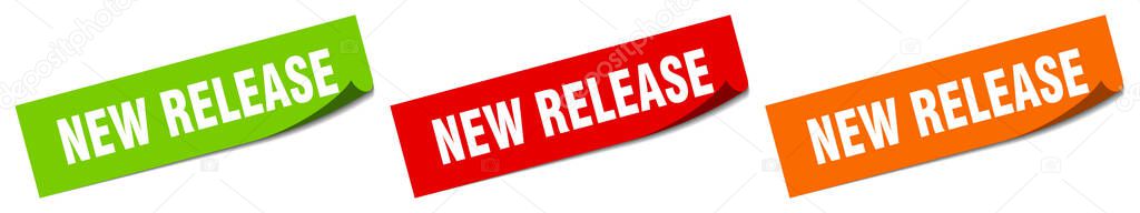 new release sticker. new release square isolated sign. new release label