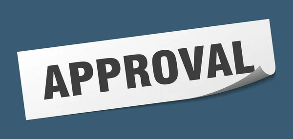 Approval Sticker Approval Square Isolated Sign Approval Label — Stock Vector