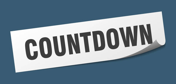 countdown sticker. countdown square isolated sign. countdown label