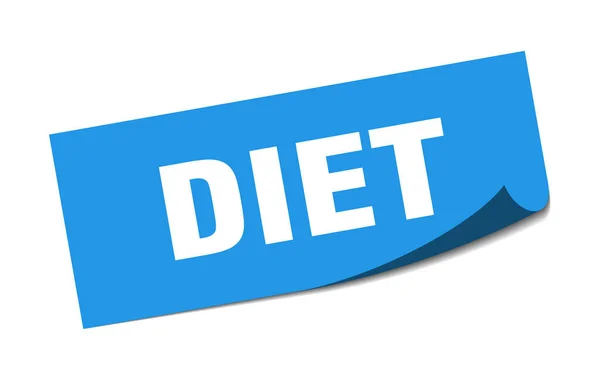 Diet Sticker Diet Square Isolated Sign Diet Label — Stock Vector