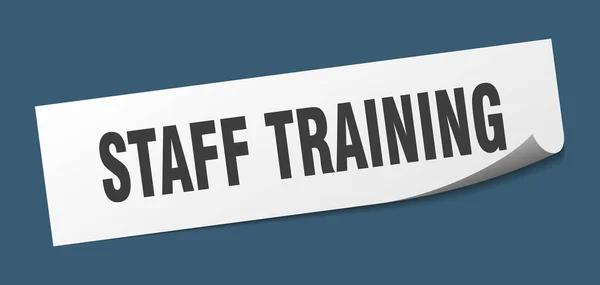 Staff Training Sticker Staff Training Square Isolated Sign Staff Training — Stock Vector