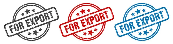 Para Sello Exportación Para Exportación Ronda Signo Aislado Para Conjunto — Vector de stock