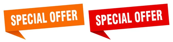 Speciale Aanbieding Banner Speciale Aanbieding Spraakbellenlabel Set Speciaal Aanbiedingsbord — Stockvector