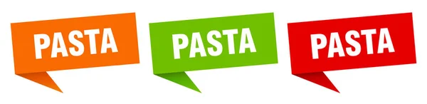 Pasta Banner Pasta Speech Bubble Label Set Pasta Sign — Stock Vector
