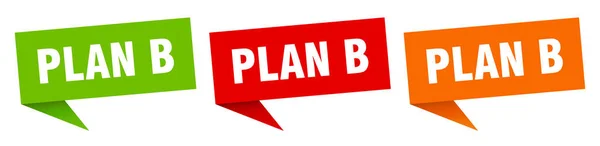 План Банер План Набору Міток Мовної Бульбашки Знак Плану — стоковий вектор