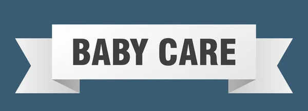 Fita Cuidado Bebê Cuidado Bebê Sinal Banda Isolado Banner Cuidado — Vetor de Stock