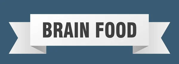Κορδέλα Εγκεφαλικών Τροφών Σήμα Απομονωμένης Ζώνης Εγκεφαλικής Τροφής Πανό Τροφίμων — Διανυσματικό Αρχείο