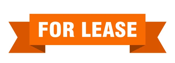 Lease Ribbon Lease Isolated Band Sign Lease Banner — Stock Vector