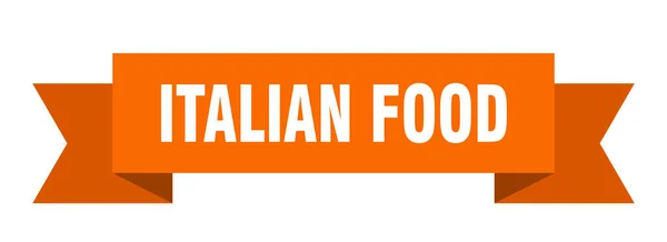 Итальянская Пищевая Лента Итальянская Еда Изолированный Знак Группы Итальянский Пищевой — стоковый вектор
