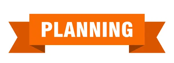 Planningslint Plan Een Geïsoleerd Bandteken Planningsbanner — Stockvector