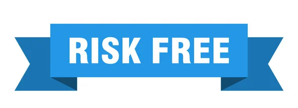 リスクのないリボン 危険のない隔離されたバンドサイン リスクフリーバナー — ストックベクタ