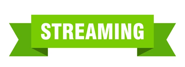Nastro Streaming Segnale Banda Isolata Streaming Banner Streaming — Vettoriale Stock