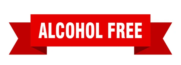 Fita Sem Álcool Sinal Banda Isolada Sem Álcool Banner Livre — Vetor de Stock
