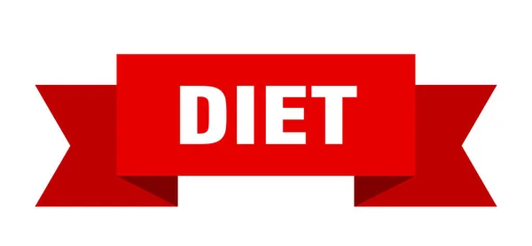 Nastro Dieta Dieta Isolata Segno Banda Banner Dieta — Vettoriale Stock
