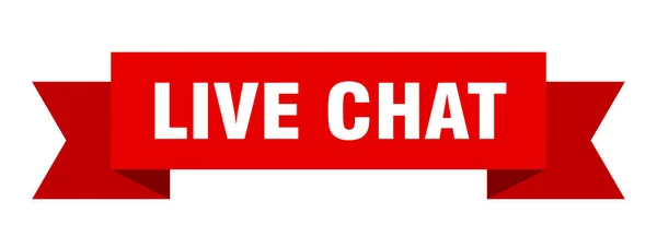 Live Chat Band Live Chat Isolierte Band Unterzeichnen Live Chat — Stockvektor