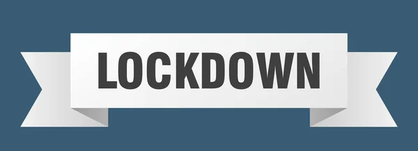 Lockdown Ribbon Lockdown Isolated Band Sign Lockdown Banner — Stock Vector