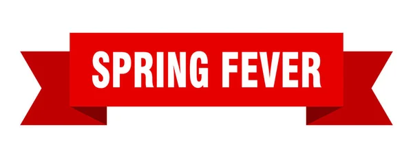 Spring Fever Ribbon Spring Fever Isolated Band Sign Spring Fever — Stock Vector
