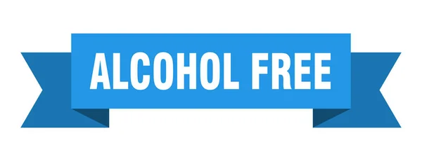 Лента Алкоголя Свободный Алкоголя Знак Группы Безалкогольный Баннер — стоковый вектор