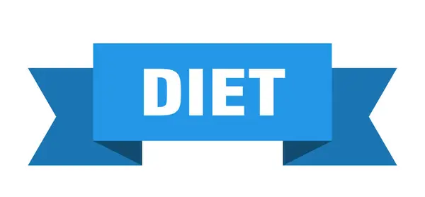 Cinta Dieta Dieta Signo Banda Aislada Banner Dieta — Vector de stock